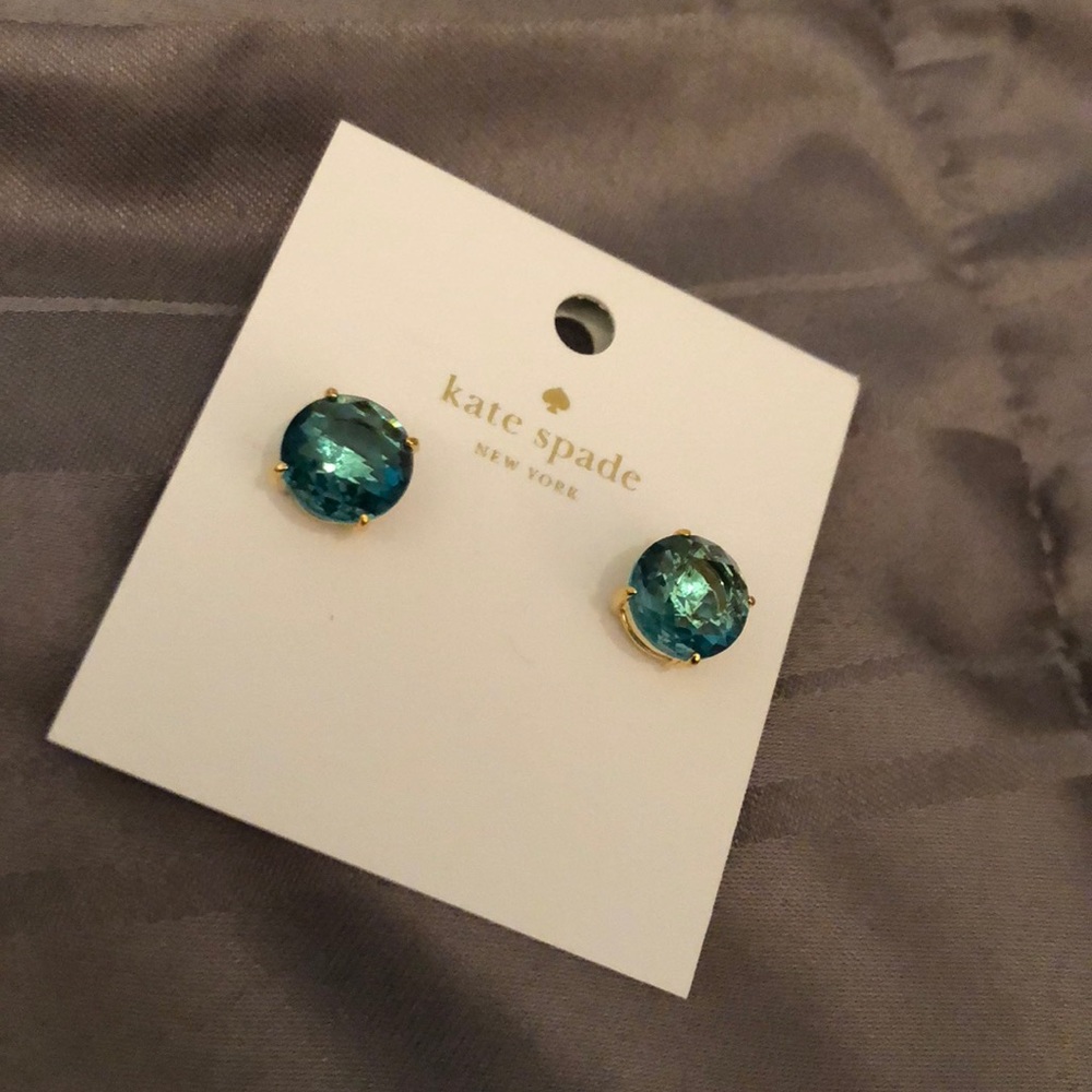 Kate Spade Green Gumdrop Stud Earrings